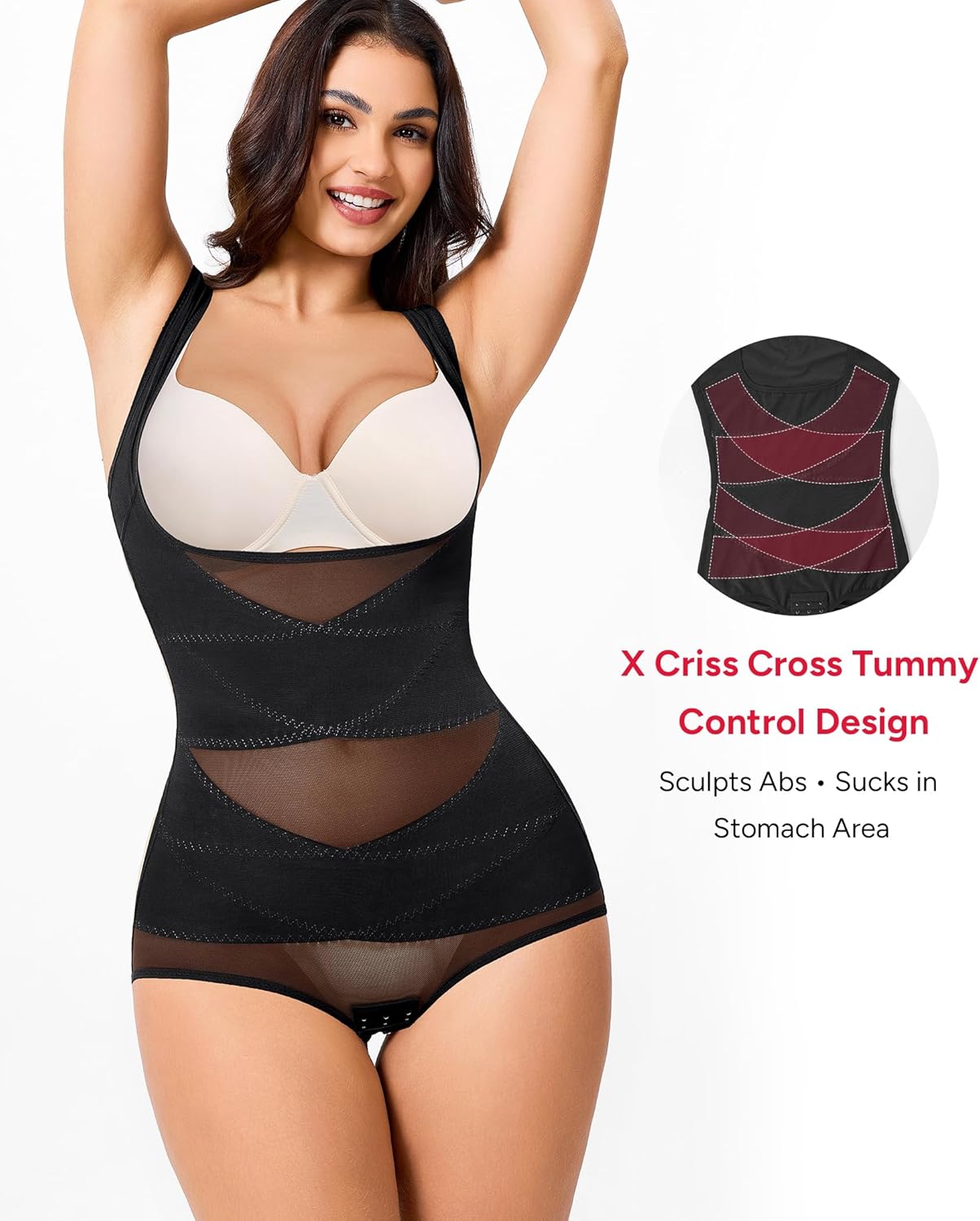 Tummy Control Shapewear for Women – Faja Bodysuit Corset Shaper