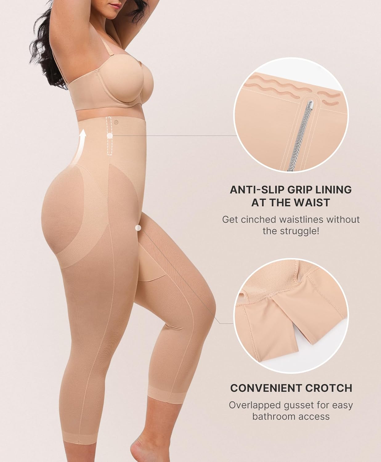 Women’s High Waist Shapewear Leggings – Tummy Control & Butt Lifter