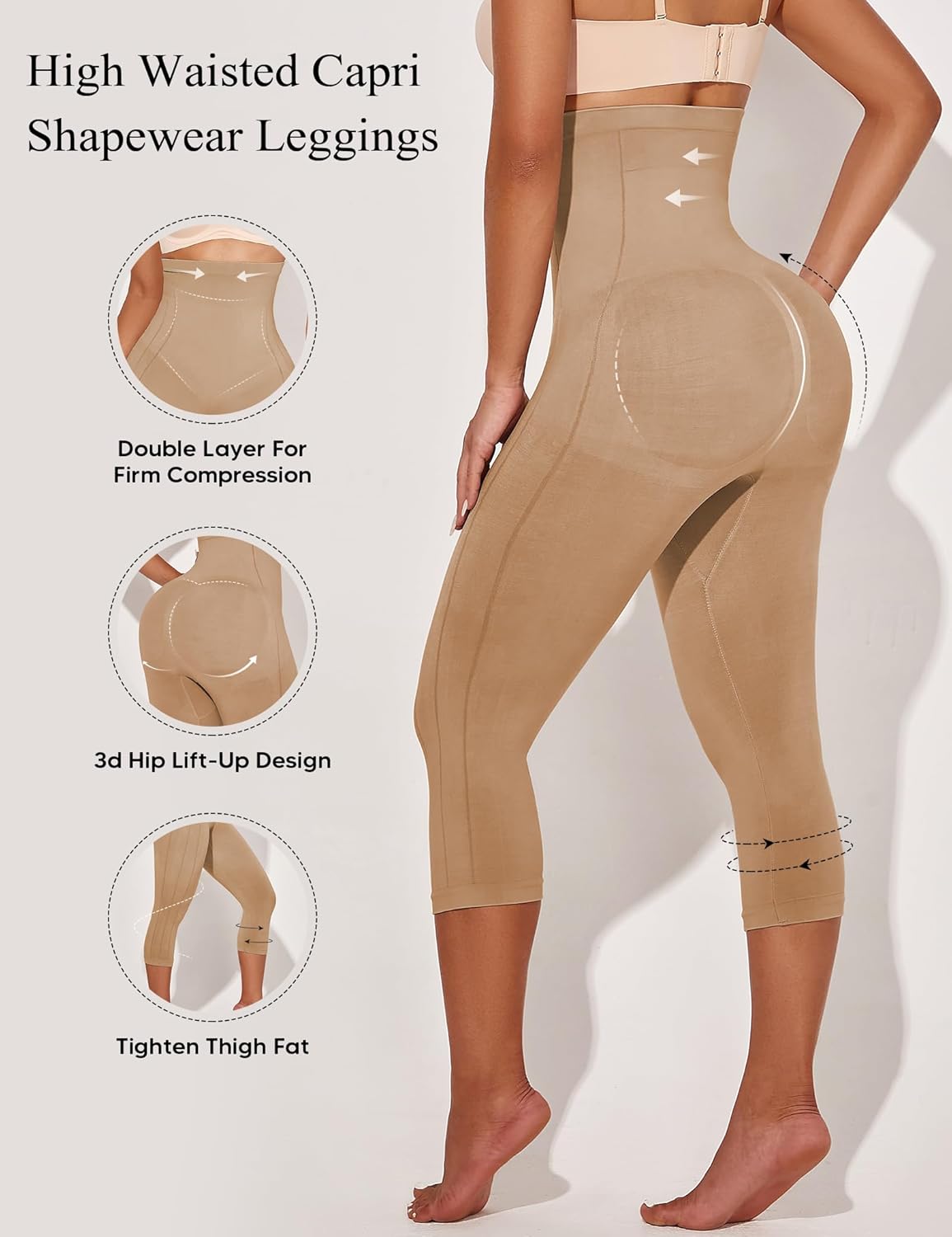 Women’s High Waist Shapewear Leggings – Tummy Control & Butt Lift