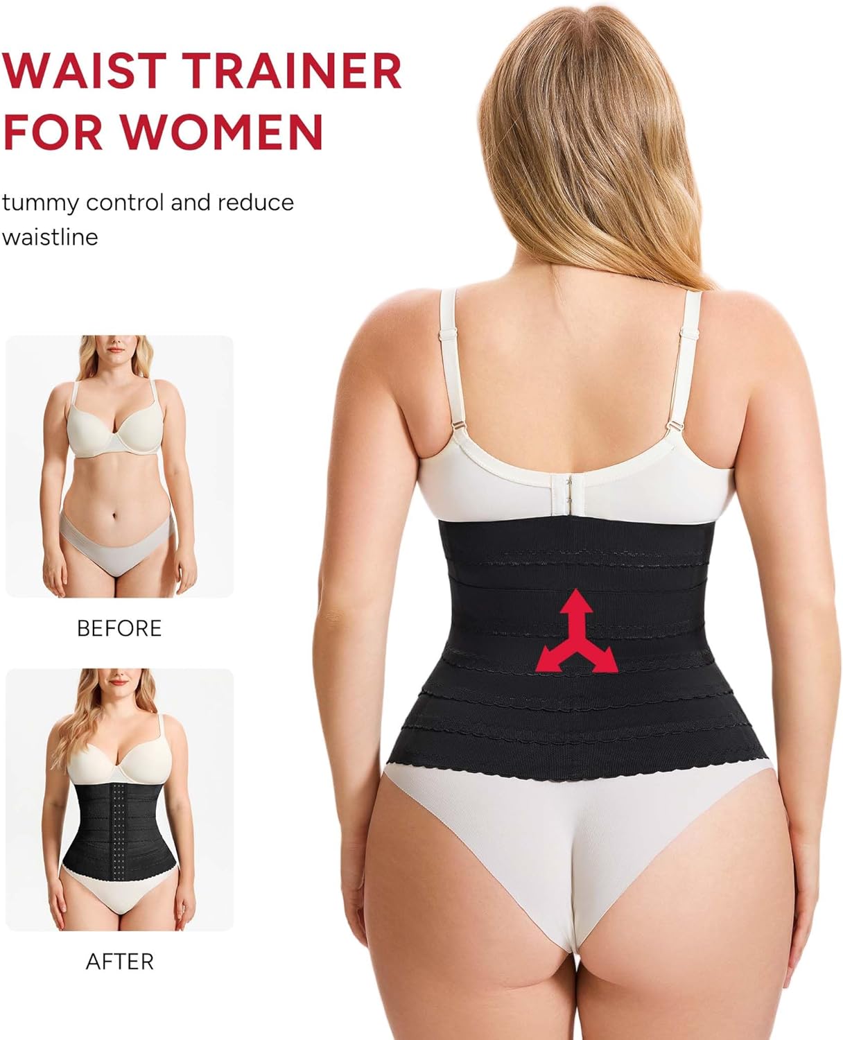 Women’s Waist Trainer Corset – Tummy Control Segmented Waist Cincher