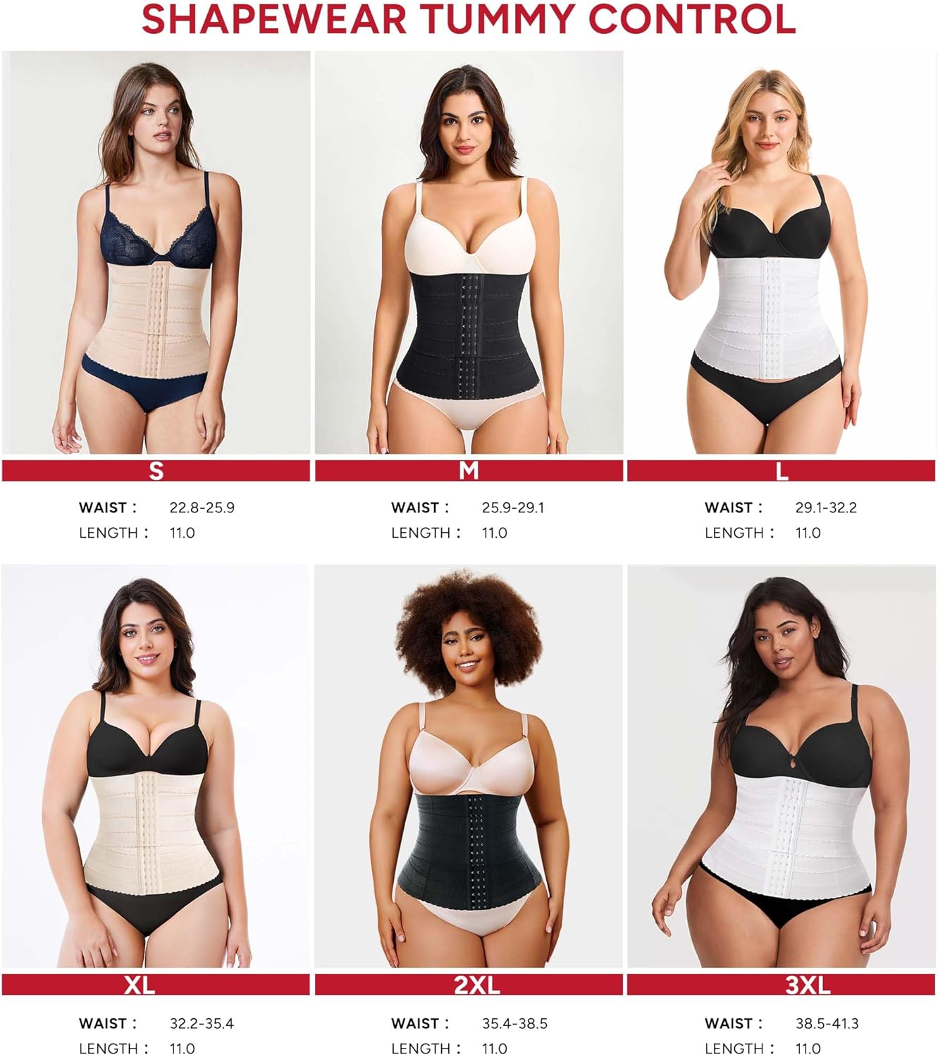 Women’s Waist Trainer Corset – Tummy Control Segmented Waist Cincher