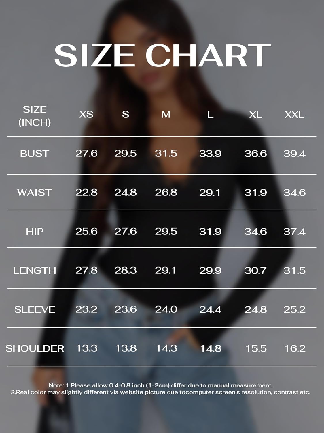 Women’s Lace V-Neck Bodysuit – Long Sleeve Trendy Top for Going Out 2025