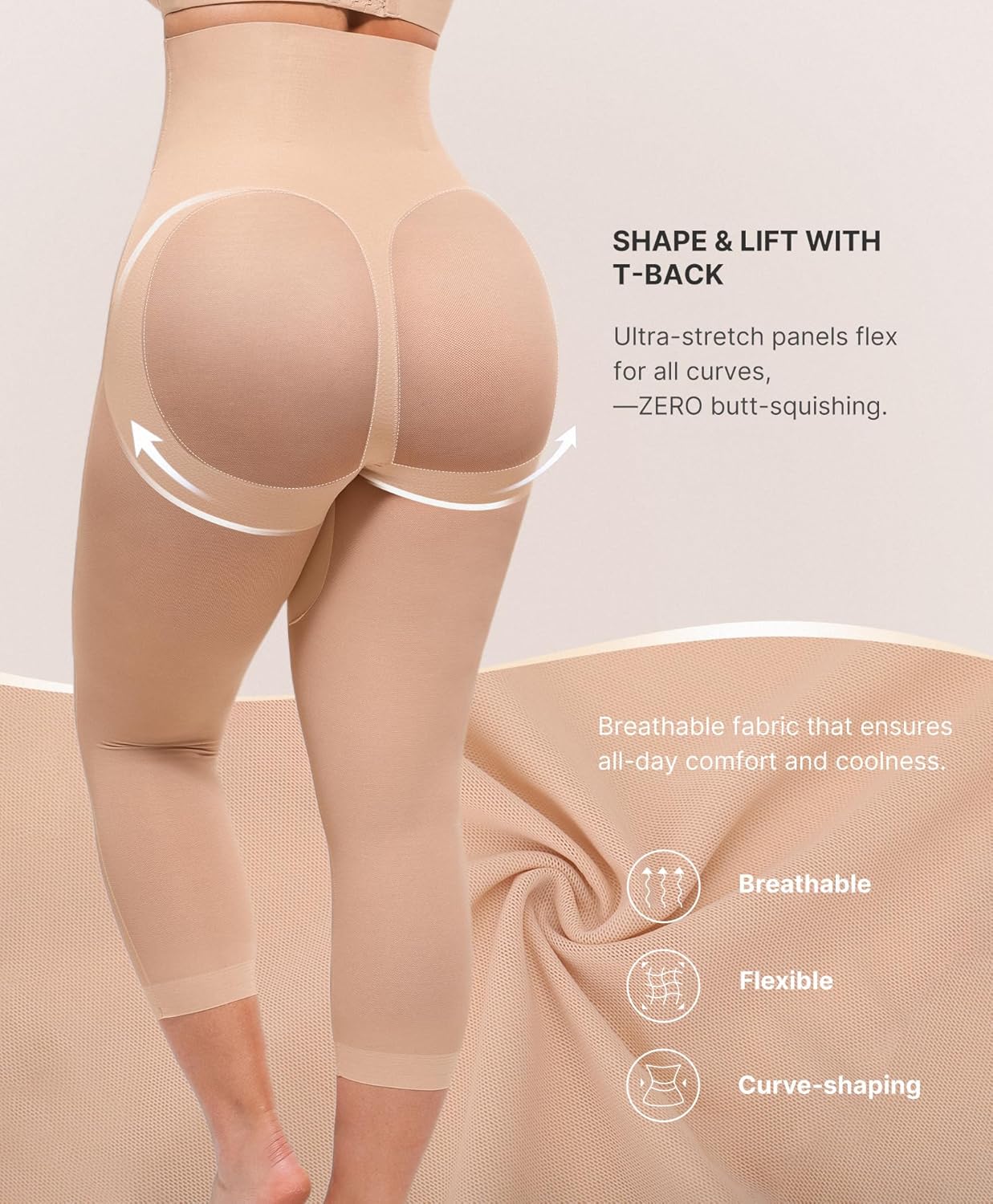 Women’s High Waist Shapewear Leggings – Tummy Control & Butt Lifter