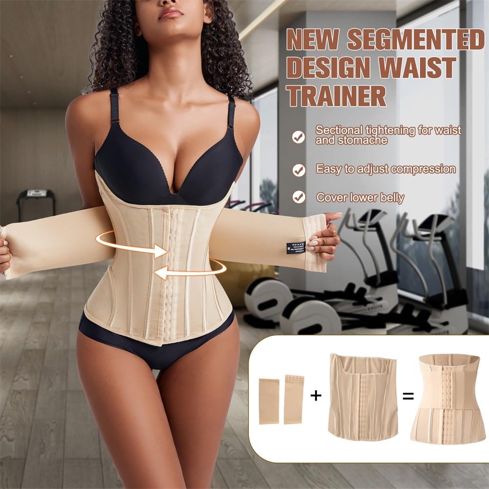 Women’s Waist Cincher – Full Body Corset Shaper with Double Belt Tummy Control