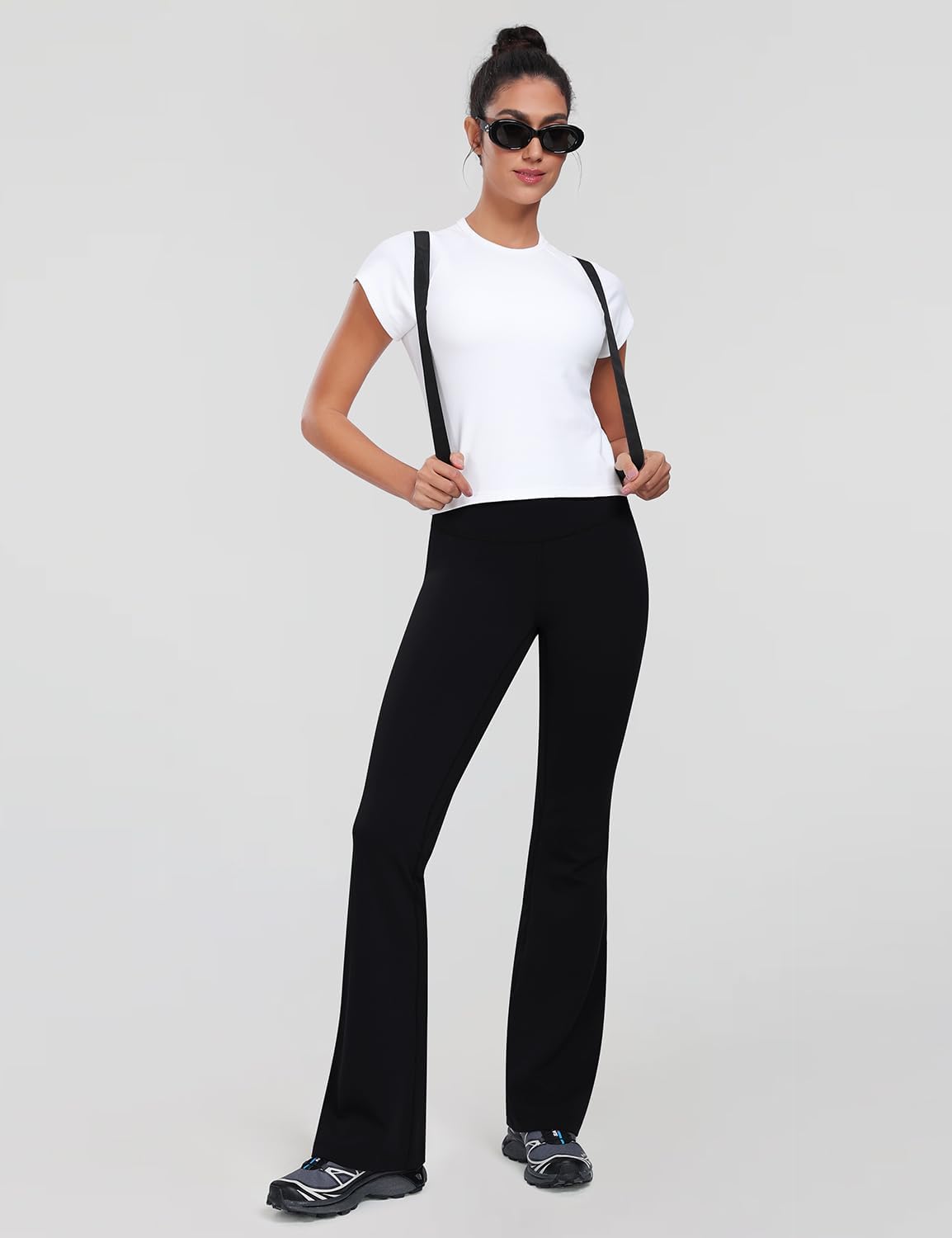 Harmony Flare Leggings – High Waist Tummy Control Wide Leg Yoga Pants