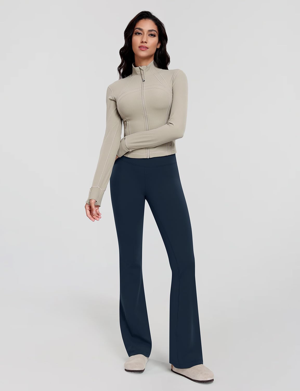 Mellow Flare Leggings – High Waist Tummy Control Wide Leg Yoga Pants