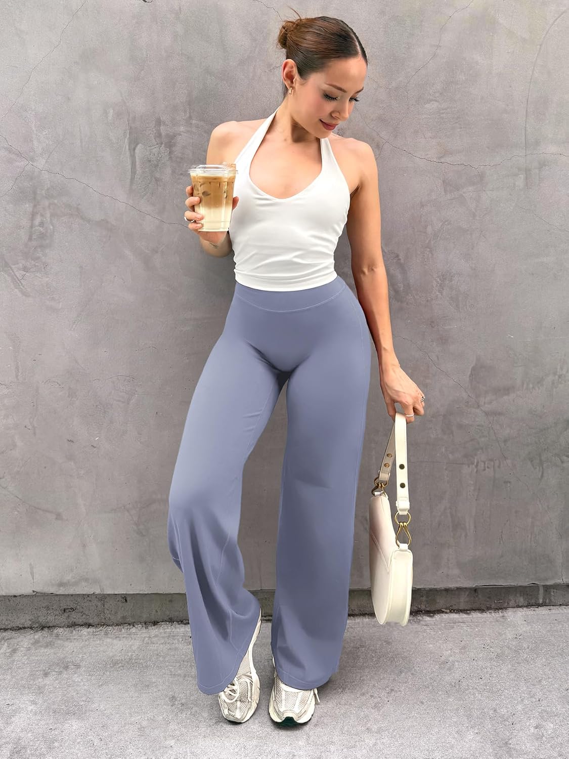 Women’s High Waist Workout Leggings – No Front Seam Straight Leg Gym & Yoga Pants