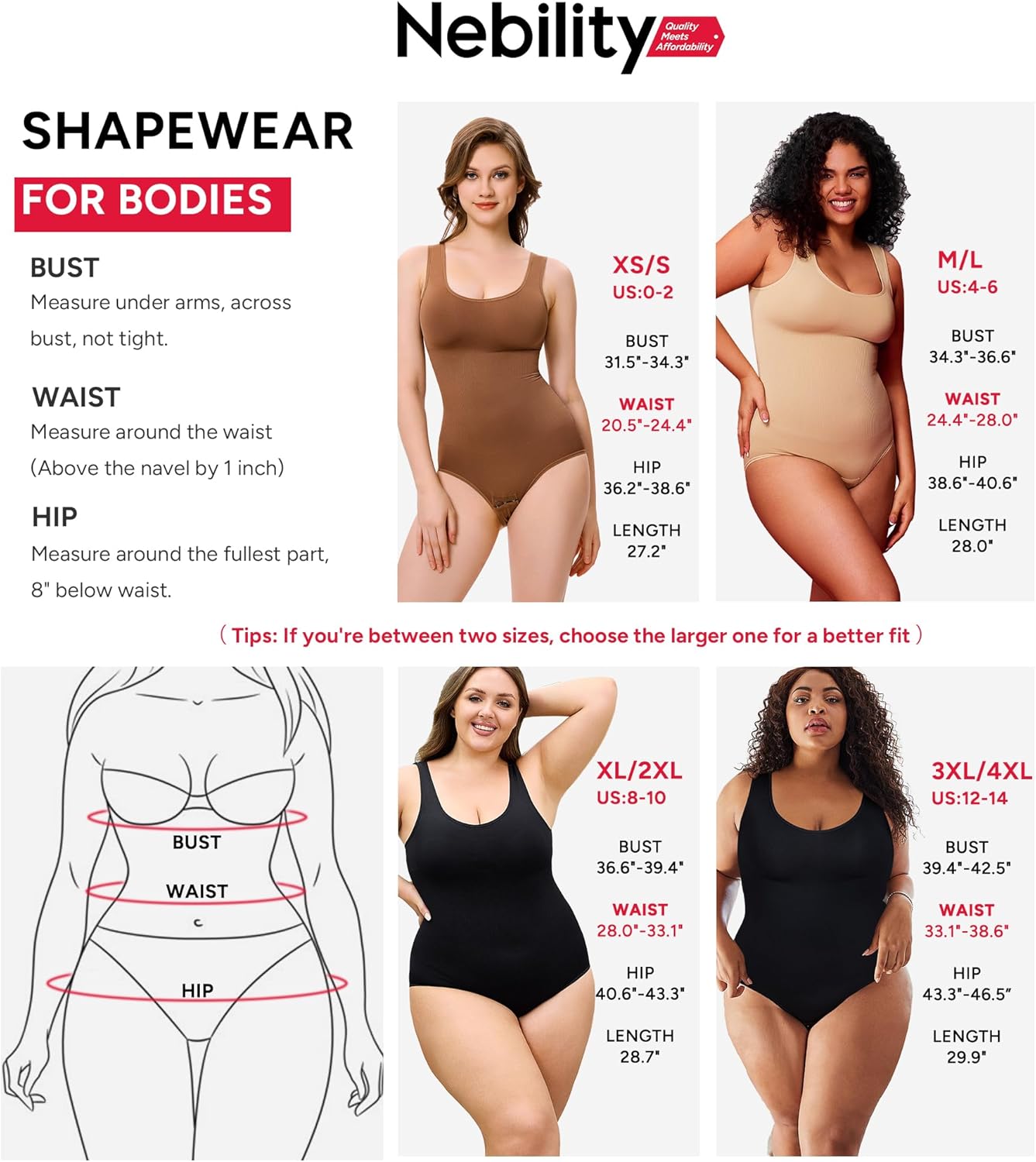 Womens' Waist Trainer Seamless Round Neck Tummy Control Shapewear Bodysuit