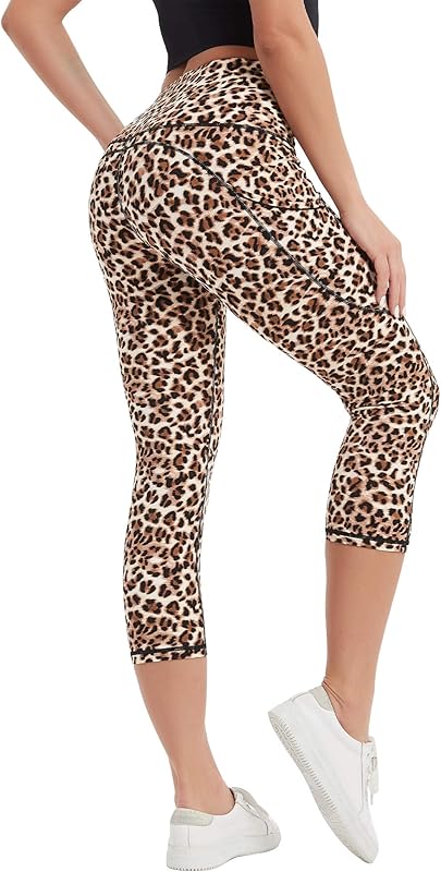 Stelle Women’s High Waist Capri Leggings – Yoga, Workout & Cycling Pants with Pockets