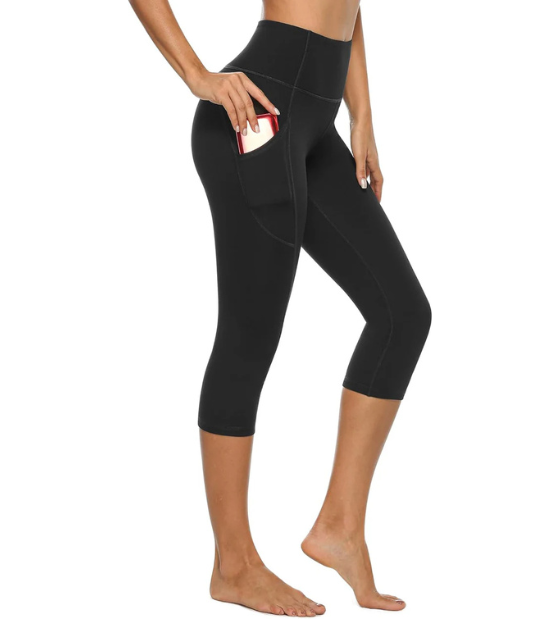 Stelle Women’s High Waist Capri Leggings – Yoga, Workout & Cycling Pants with Pockets