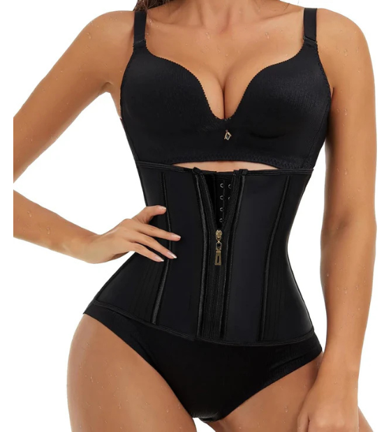 Waist Trainer for Women Latex Corset Shapewear Faja Body Shaper Hourglass Bodysuit, Tummy Control Sport Workout