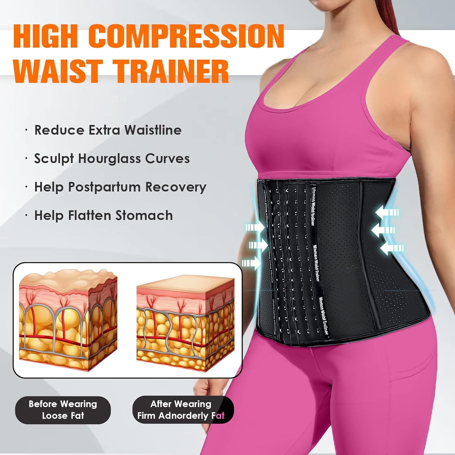 Latex Waist Cincher for Women – Tummy Control Sport Shapewear