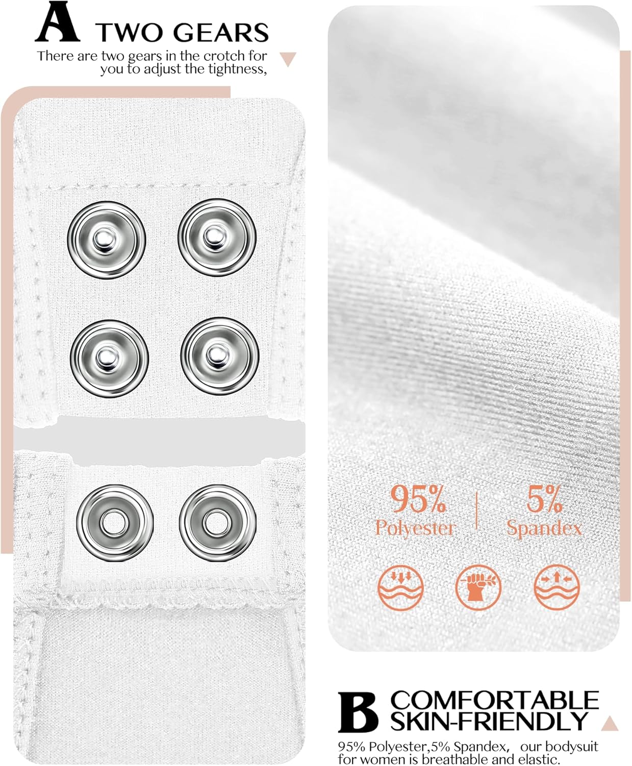 Women’s Long Sleeve Bodysuit – Crew Neck Basic Top Leotard