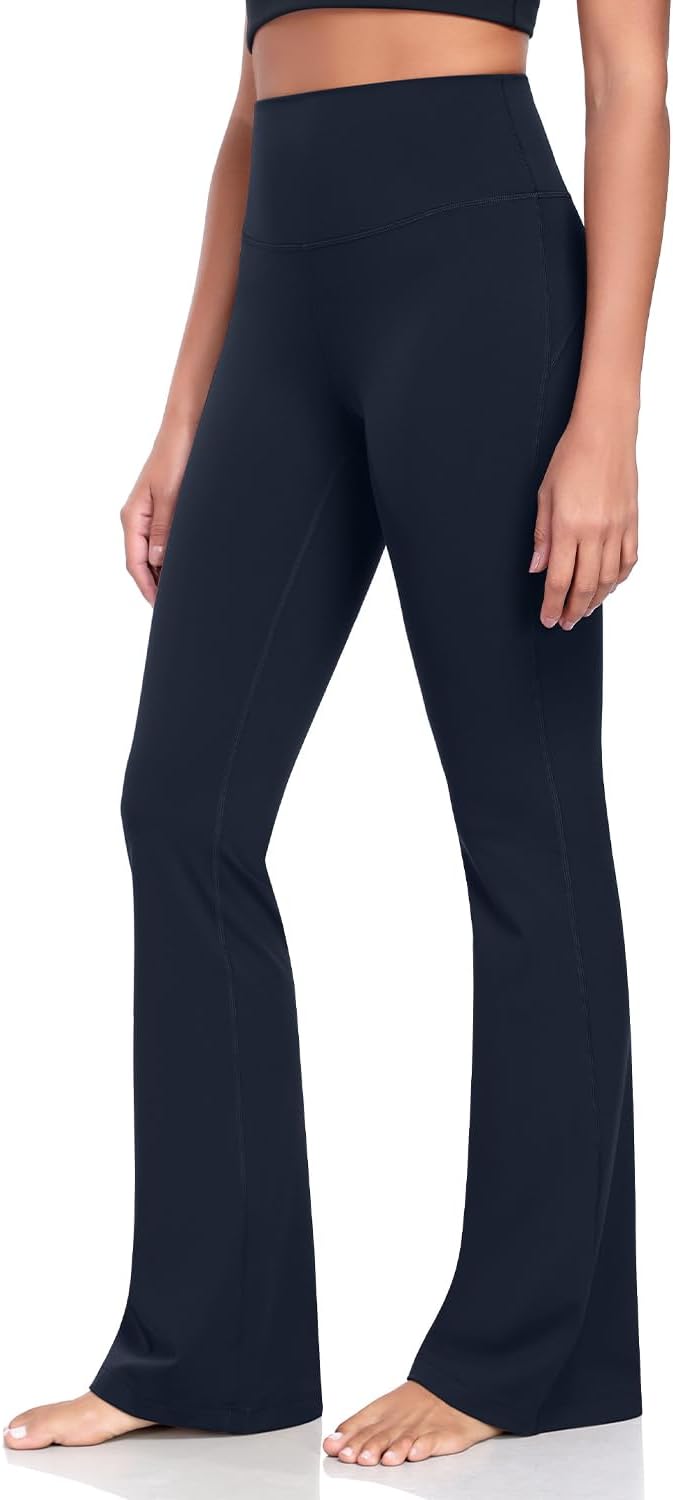 Mellow Flare Leggings – High Waist Tummy Control Wide Leg Yoga Pants