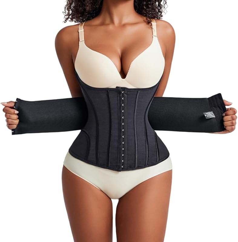 Women’s Waist Cincher – Full Body Corset Shaper with Double Belt Tummy Control
