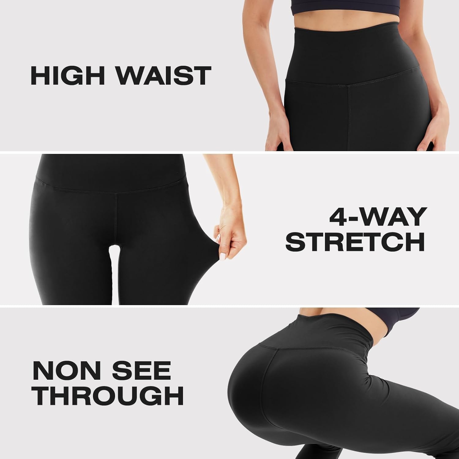Leggings for Women - Soft High Waisted Tummy Control Workout Yoga Pants