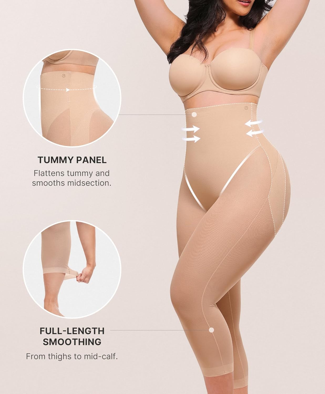 Women’s High Waist Shapewear Leggings – Tummy Control & Butt Lifter