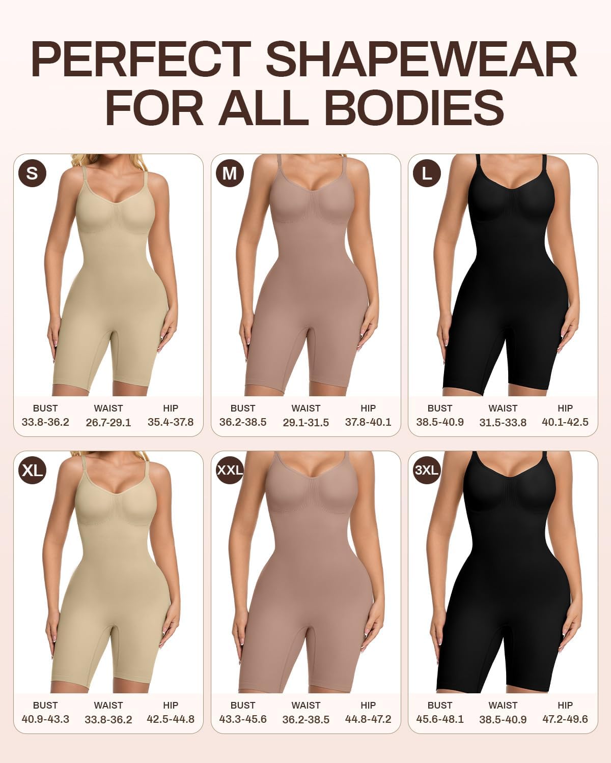 Women’s Seamless Shapewear Bodysuit – Tummy Control for Workouts & Daily Wear
