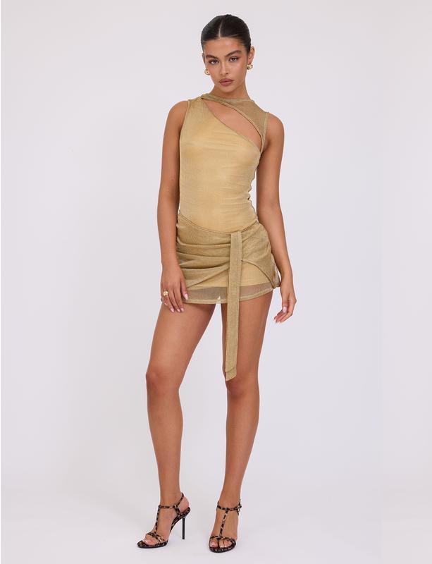 AZELMA DRESS - GOLD