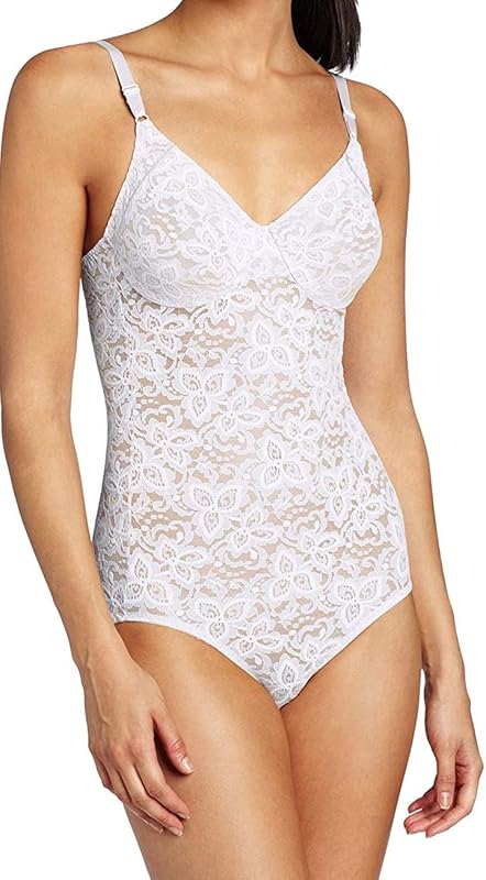 EASYBRA Women’s Lace Body Shaper – Firm Control Shapewear with Underwire Bra